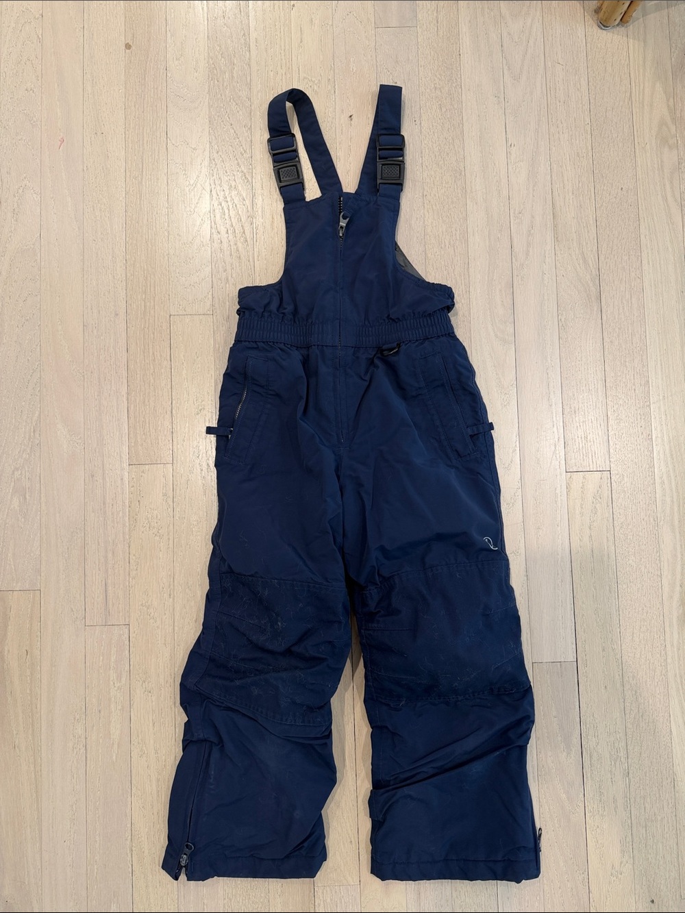 Lands' End Navy Kids Snow Bib Overalls